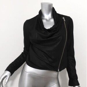 Helmut Lang Cowl Neck Black leather Jacket